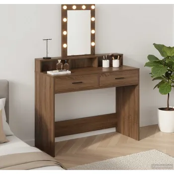 Toaletní stolek vidaXL Kosmetický stůl Hnědá 100 x 41 x 140 cm kompozitní dřevo [865178]