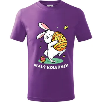 Malý koledník - Tričko dětské bavlněné - 122 cm/6 let ( Fialová )