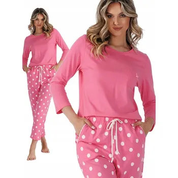 Dámské pyžamo Leveza dámské pyžamo bavlna růžové, velikost XL