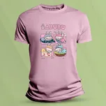 Dětské tričko s potiskem Spící Labubu Růžová velikost S