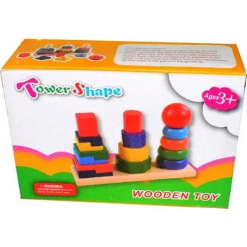 ostatní stavebnice Vzdělávací Dřevěné Stavebnice Tvary Pyramidy 25 ks