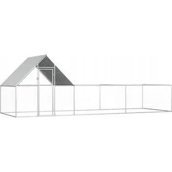 Kurník / Voliéra pro slepice VidaXL 144557 6 x 2 x 2 m, stříbrná