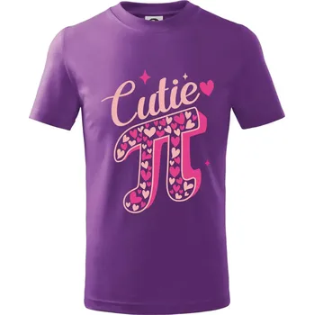 Chlapecké tričko Cute - Pí - Tričko dětské bavlněné - 104-110cm / 3-4 roky ( Fialová )