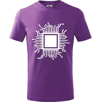 Procesor - Tričko dětské bavlněné - 98 cm / 2 roky ( Fialová )