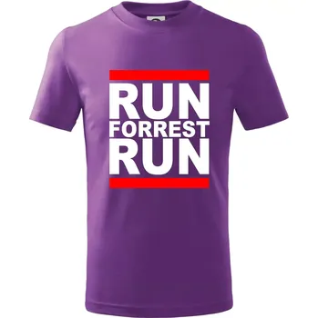 Run Forrest Run - Tričko dětské bavlněné - 158 cm/12 let ( Fialová )