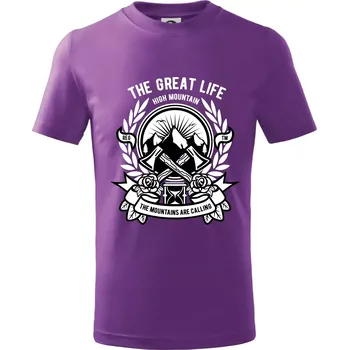 Great Life - sekery - Tričko dětské bavlněné - 158 cm/12 let ( Fialová )
