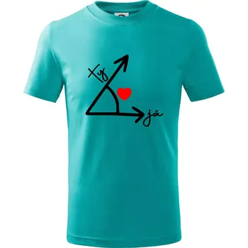 Chlapecké tričko Matematika láska - Tričko dětské bavlněné - 98 cm / 2 roky ( Emerald )