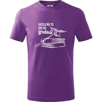 Kašlu na to, jdu do Bradavic - Tričko dětské bavlněné - 146 cm/10 let ( Fialová )