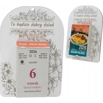 Kalendář Kalendář 2026 POLSKÁ KUCHYNĚ Stolní Nástěnný Trhací Blok