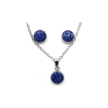 Souprava šperků OceloveSperky1 Souprava Náhrdelník Náušnice MODRÁ z Chirurgické oceli (cs, OceloveSperky1)