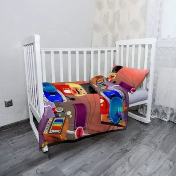 Povlečení Sablio Mikroplyšové dětské povlečení do postýlky Bubeníček - 100x135 / 40x60