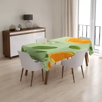 ubrus Sablio Ubrus Citrus a květ - 130x130 cm