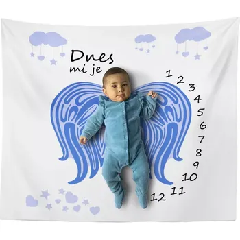 deka Sablio Milníková deka Modrý anděl: 100x100 cm