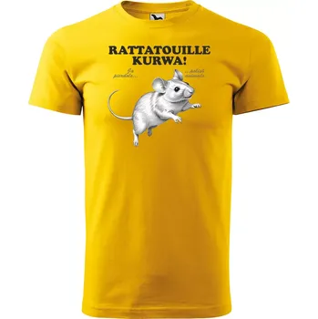 Sablio Tričko s potiskem RATTATOUILLE KURWA - žluté M