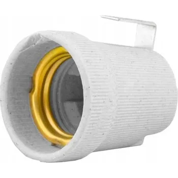 Objímka na žárovku Keramická objímka GTV AE-OCEE27-MM bílá E27