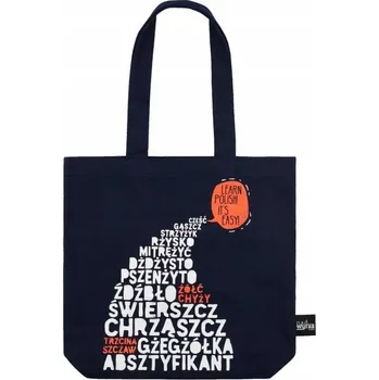 Kabelka Nákupní taška z látky s nápisy Nadwyraz