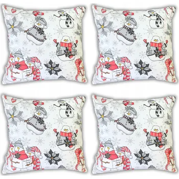 Povlak na dekorativní polštářek Povlak na polštář 40x40 cm Vánoční sada "Jasiek" Bavlna 100% HouseArtLife