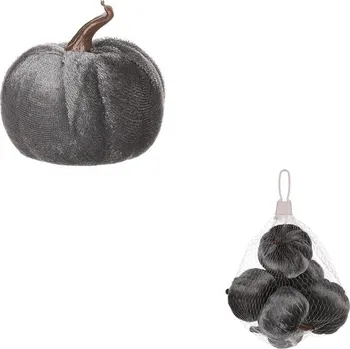 umělá květina Autronic Dýně plastová s látkou, tmavě šedá, cena za balení (6 ks), sada 3 ks