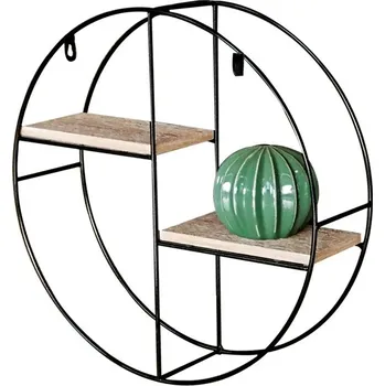 Věšák Autronic Polička, kov, hnědá, P-063 OAK