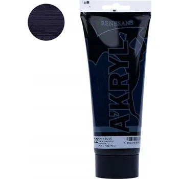 Výtvarná barva Akrylová Barva Renesans A'kryl 200 ml Tmavě modrá č. 22