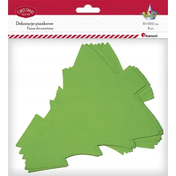 Vánoční dekorace Pěnové stromečky 160x202mm. 8 kusů