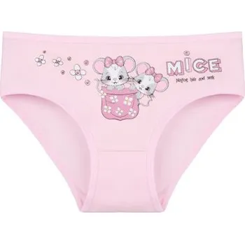 Souprava dámského spodního prádla EVONA a.s. Dívčí kalhotky K840 MYŠKY RŮŽOVÁ Velikost: 98