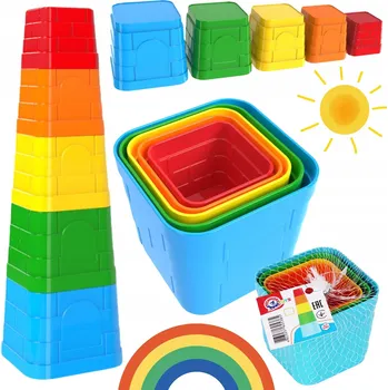 Hračka pro nejmenší TECHNOK HRAČKA PYRAMIDOVÉ HRNKY VĚŽ 5385