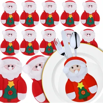 Vánoční dekorace Dekorativní kryt na příbory Eddcom Mikuláš Claus
