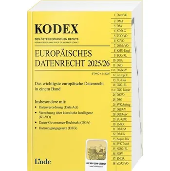 KODEX Europäisches Datenrecht 2025/26 - Dörnhöfer, Stefanie