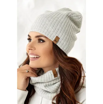 Čepice Dámská pruhovaná čepice AJS, ZELENÁ LÁHEV Univerzální i170_42-643-K