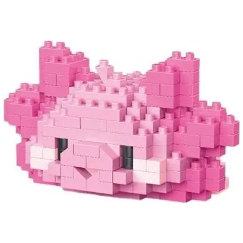 ostatní stavebnice Stavebnice růžový axolotl 7,6 x 6 x 4 cm 232 dílků Roztomilá dekorativní figurka Mořská bytost pro tvořivé skládání