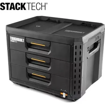 XL box na nářadí 3x zásuvka, TB-B1-D-70-3, Toughbuilt StackTech®