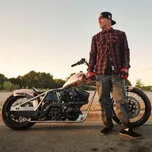 West Coast Choppers Bunda na Motorku s kevlarem červeno černá L