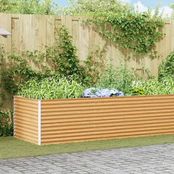 Truhlík vidaXL Zahradní vyvýšený záhon 485 x 100 x 68 cm Pozinkovaná ocel