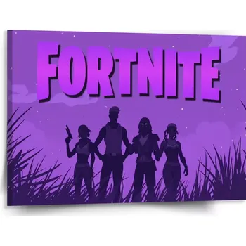 Obraz Sablio Obraz FORTNITE Fialová silueta - 150x110 cm