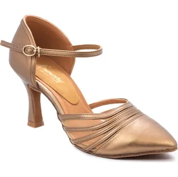 Dámské lodičky HDS Henzély | Dámské taneční boty na standard HDS DST004 bronzová kůže podpatek F5,5cm - 23,5