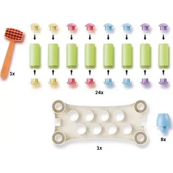 Desková hra PlayEco zatloukací hra s barevnými kolíčky z recyklovaného plastu