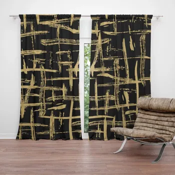 Závěs Sablio Závěs Zlaté malování: 2ks 140x250cm