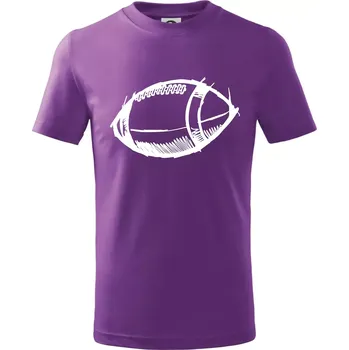 Chlapecké tričko Americký fotbal míč skica - Tričko dětské bavlněné - 158 cm/12 let ( Fialová )