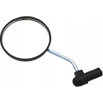 Zrcátko na kolo Kulaté zpětné zrcátko na kolo 11cm, délka 23cm, montáž do řídítek