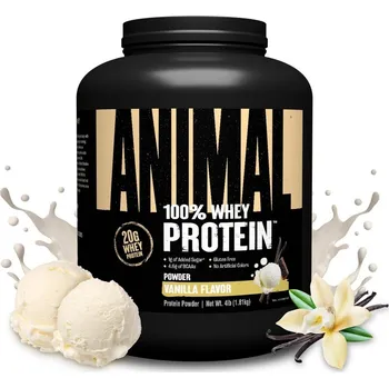 Protein Animal, 100% Syrovátkový Proteinový Prášek, Klasická Vanilka, 4 libry (1.81 kg)