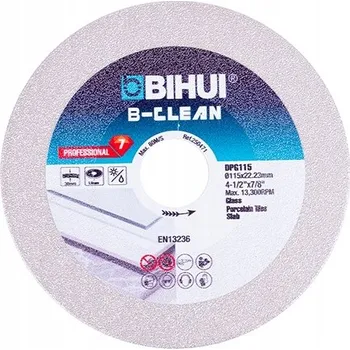 Řezný kotouč DIAMANTOVÝ KOTOUČ B-CLEAN PRO ŘEZÁNÍ A ZPRACOVÁNÍ SKLA, PORCELÁNU 115mm