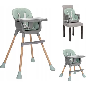 Jídelní židlička 3v1 s podnožkou, tácem, popruhy a stolkem Lorelli