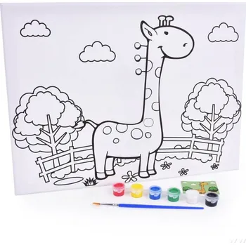 omalovánky VYMALUJ SI SÁM | obrázek na rámu | žirafa | 30 × 40 cm + barvy & štětec