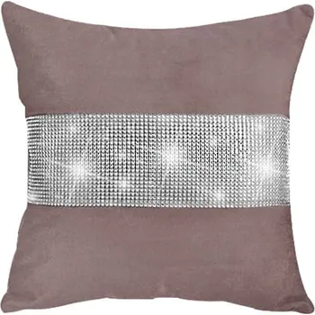 Polštář POVLEČENÍ NA POLŠTÁŘ CLARE VELVET 40x40 VÁNOČNÍ ZIRKONY DEKORAČNÍ