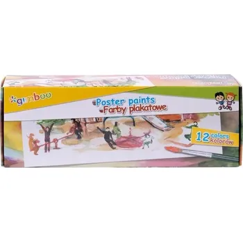 Vodová barva Plakátové barvy 12 barev 20 ml Gimboo