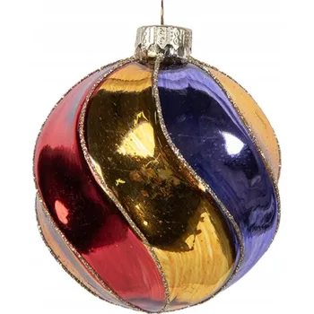 Vánoční dekorace Vánoční ozdoba z barevného skla Maassass I - 8x8 cm