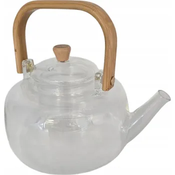 Konvice na čaj SKLENĚNÁ KONVICE S VAŘIČEM NA ČAJ A BYLINKY ORGANIZÉR VAŘIČ 1300 ML
