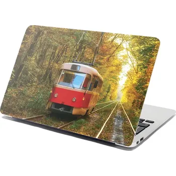 samolepka Sablio Samolepka na notebook Červená tramvaj v lese - 29x20 cm