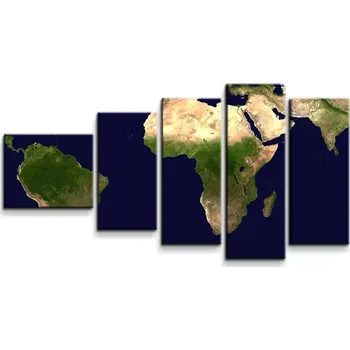 Obraz Sablio Obraz - 5-dílný Fotka z družice - 100x60 cm